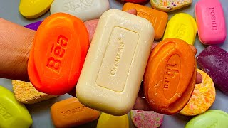 CUTTING DRY BEIGE SOAPYELLOW ORANGE SOAP  ASMR DRY SOAP CUTTING [upl. by Schindler131]