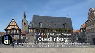 Quedlinburg Stadtrundgang Stiftskirche Schloss Finkenherd Marktplatz Marktkirche Wehrtürme [upl. by Verine363]