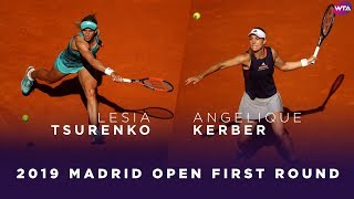 Lesia Tsurenko vs Angelique Kerber  2019 Madrid Open First Round  WTA Highlights [upl. by Dove]