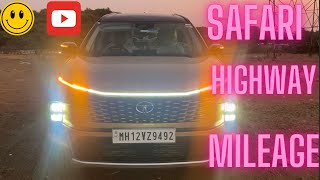 Tata Safari Highway Mileage test top end model automatic ।। खुश हो जाएंगे ये वीडियो देखकर [upl. by Odranreb]