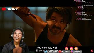 I SHOW SPEED REACTING LEO TRAILER🤣🔥 SPEED REACTING TO VIJAY 🔥HD [upl. by Corvese]