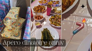 APÉRO DINATOIRE  PRÉPARATIF ANNIVERSAIRE 🥰 [upl. by Atinna970]