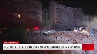 Hezbollah leader killed in Israeli airstrike [upl. by Mariken]