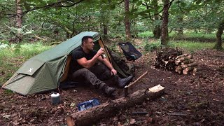 UK Wild Camping In a TENT  Forest Camping  ASMR [upl. by Mallissa34]