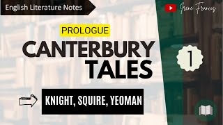 The Prologue  THE CANTERBURY TALES  Geoffery Chaucer  Knight Squire  Yeoman IRENE FRANCIS [upl. by Gnas84]