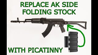 How To Replace Side Folding AK Stock With Picatinny Adapter Or Any Other Side Folding Stock [upl. by Deloris]