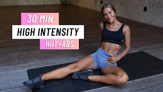 30 MIN CARDIO HIIT  ABS Workout  Flat Belly at Home [upl. by Leihcar]