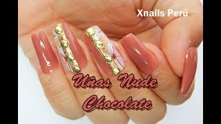 Uñas Acrilicas Nude Chocolate  Xnails Peru [upl. by Toh]