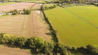 Evenlode Natural Flood Management Project Littlestock Brook Drone flight after flood [upl. by Maris893]