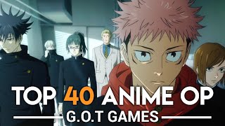 GOTGamess Top 40 Anime Openings Party Rank [upl. by Neurath941]