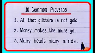 10 Common English Proverbs with their meanings  Learn [upl. by Nirag124]