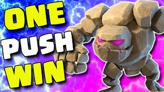 Best Two Golem Decks can we do one Push WIN  Clash Royale [upl. by Lune930]