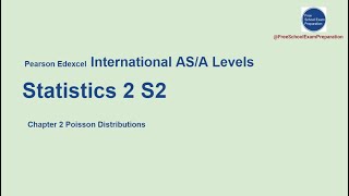 Edexcel IAL AS  A Level Statistics 2 Chapter 2 Poisson Distributions  1 [upl. by Ernesta]