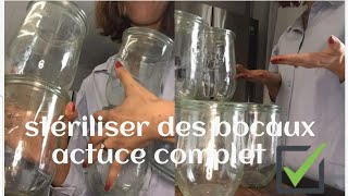 Stériliser des bocaux en verre pleins 🧐  la technique express [upl. by Ycal]