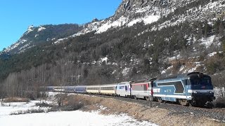 Pointes des trains de nuit à Briançon en BB67400  2016 [upl. by Nelag]