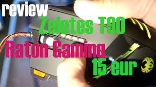 Review mouse gaming barato Zelotes T90 Español [upl. by Seyler]