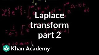 Laplace transform 2  Laplace transform  Differential Equations  Khan Academy [upl. by Joell]