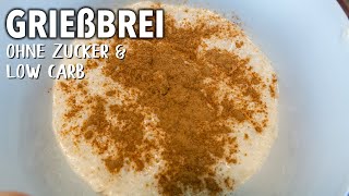 Low Carb GRIEßBREI mit nur 6 Zutaten selber machen  Grießbrei Rezept ohne Zucker  Coach Levent [upl. by Ayotna861]