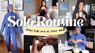 SOLO ROUTINE WHEN KIDS ARE AT THEIR DADS morning routine modest haul  bake cookies with me [upl. by Eidorb]