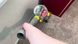 Dyson Dc01 Natural Vacuuming  Crunchy Carpet  Thick Carpet Lines [upl. by Merv]