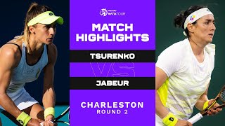 Lesia Tsurenko vs Ons Jabeur  2023 Charleston Round 2  WTA Match Highlights [upl. by Neelrihs717]