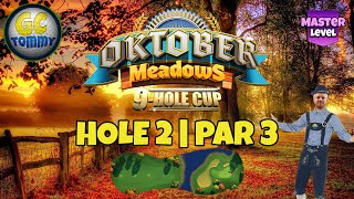 Master QRFR Hole 2  Par 3 HIO  Oktober Meadows 9hole cup Golf Clash Guide [upl. by Yeo]