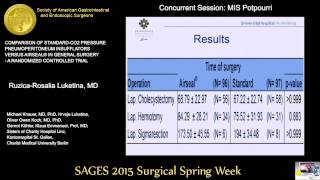 COMPARISON OF STANDARDCO2 PRESSURE PNEUMOPERITONEUM INSUFFLATORS VERSUS AIRSEAL® IN GENERAL SURGERY [upl. by Dorothi952]