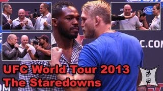 UFC World Tour 2013 Staredowns RouseyTate GSPHendricks VelasquezJDS  JonesGustafsson [upl. by Col466]