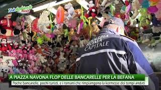 A piazza Navona flop delle bancarelle per la Befana [upl. by Inaffets]