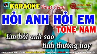 Karaoke Hỏi Anh Hỏi Em Tone Nam Nhạc Sống Rumba Band Huỳnh Chiêu [upl. by Mozart]