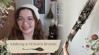 Making a Witchs Broom  Witchy crafts Vlog  In Collab with theredheadedwitch [upl. by De]