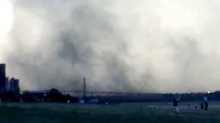 Petcoke cloud from storm July 27 13 [upl. by Asiret]