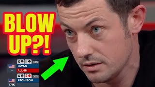 Tom Dwan Epic Blow Up in World Series of Poker Main Event [upl. by Meekar]