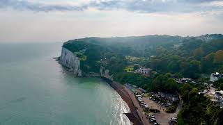 Dramatic Cliffscapes St Margarets Bay from the Sky  Kent  England [upl. by Finella]