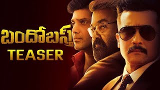 Bandobast Telugu Movie Teaser  Suriya Mohan Lal Arya  K V Anand  Harris Jayaraj  Shreyas Media [upl. by Akihsal]