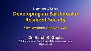 Listening to Learn  Developing an Earthquake Resilient Society [upl. by Sprage]