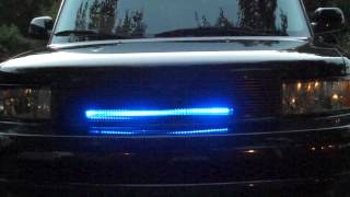 Knight Rider LED Scanner Grill Light Demo [upl. by Noicpesnoc]