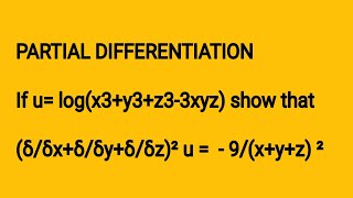 Ifu logx3y3z33xyz st δδxδδyδδz²u   9xyz² [upl. by Yesllek]