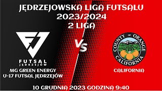 JLF 2324  2 Liga JLF  MG GREEN ENERGY U17 FUTSAL JĘDRZEJÓW  CALIFORNIA [upl. by Nathanson]