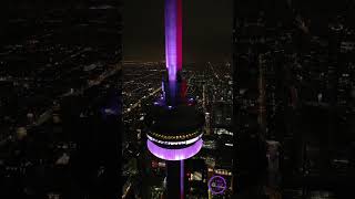 CN TOWER  A STUNNING NIGHT VIEW  TORONTO CANADA [upl. by Esojnauj]