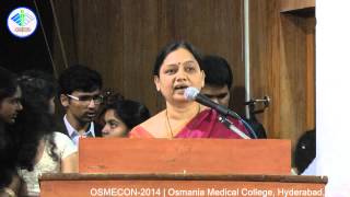 1315 Address by Dr Vani VicePrincipal Osmania Medical College [upl. by Abihsot]