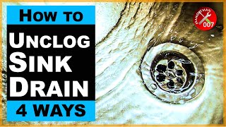 How to Unclog or Unblock a Kitchen Sink Drain 4 EASY WAYS [upl. by Eluk]