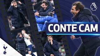 Contes touchline reactions from a rollercoaster game  Spurs 22 Liverpool  Conte Cam [upl. by Garfield148]