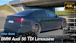 BMW M2 Competition vs Audi S6 C8 TDI Limousine 110240 Insta360 DriveAnalyser RaceRender 4k [upl. by Drannel]