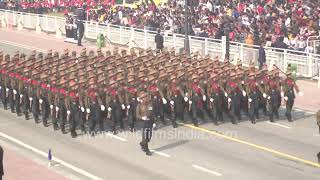 Gorkha regiment marches on Rajpath at Republic Day 23 Ayo Gorkhali The Gurkhas are upon you [upl. by Neerbas]