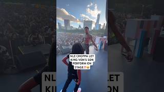 NLE Choppa let King Von’s SON Perform On Stage🤩💯 drillmusic rap kingvon nlechoppa [upl. by Benjamen129]