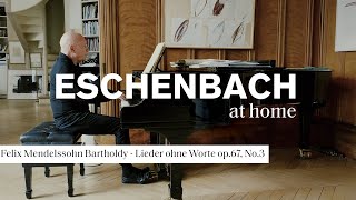 At home with Christoph Eschenbach  Mendelssohn Lieder ohne Worte op67 No3 [upl. by Asilak]