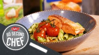 Pasta met zalm en spinazie  60 Second Chef 2 [upl. by Adnylg]