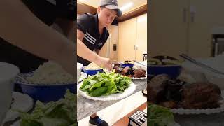 Serving Dinner on a Yacht belowdeck yacht chef crew yachtie food cooking [upl. by Ahseniuq360]