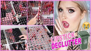 1000 Lipsticks 🔪😱 ORGANIZE AND DECLUTTER MY MAKEUP COLLECTION 😏 [upl. by Anaeerb]